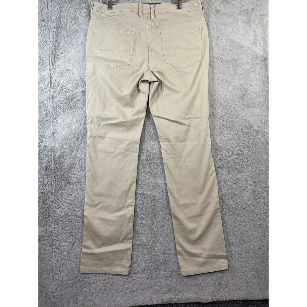 Tommy Bahama Mens 35x34 Beige Cotton Blend Straight Leg Chino Pants‎ Preppy - Picture 3 of 9